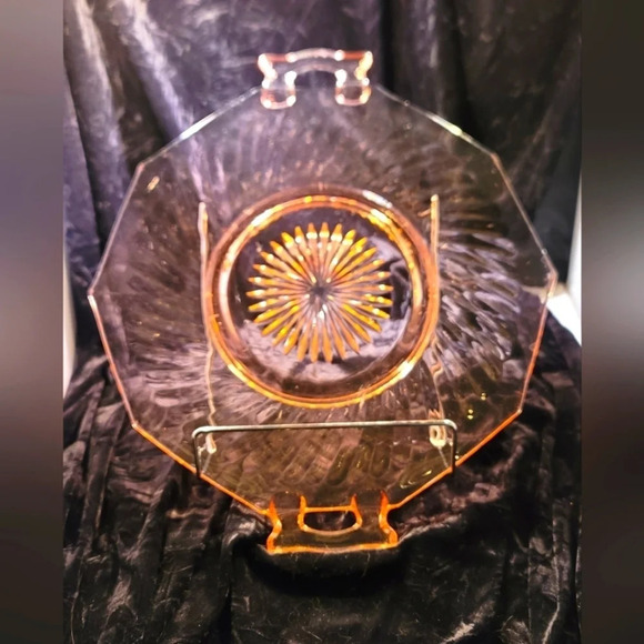 0281. EUC ~ VINTAGE Anchor Hocking Pink Depression Glass Platter 🩷 Miss America - Picture 2 of 9